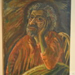 "Обопершись" ( портрет художника и коллекционера современой живописи Аннамухамеда Зарипова), автор Юрий Петкевич